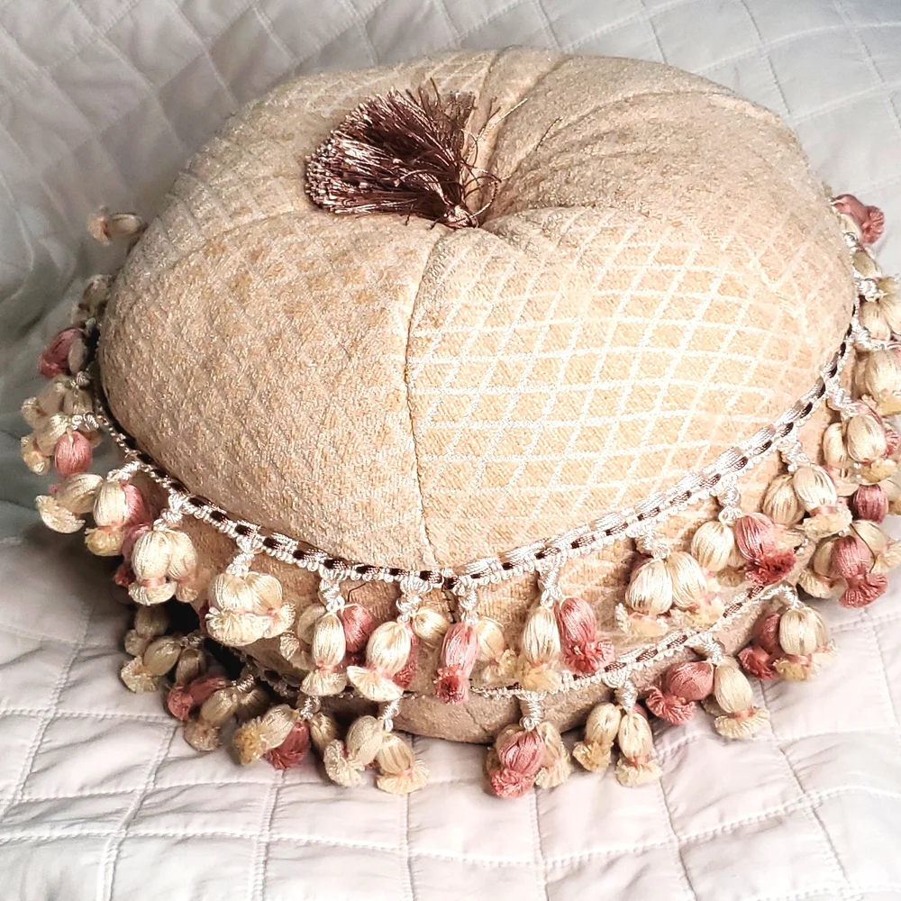 Pom Pom Tassel Throw Pillow Shabby Chic